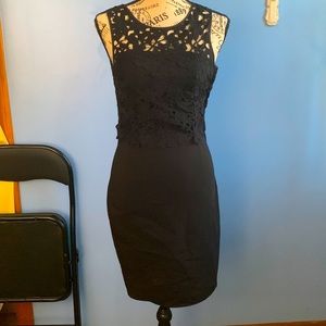 H&M Black Broderie Anglaise Floral Sleeveless Dress